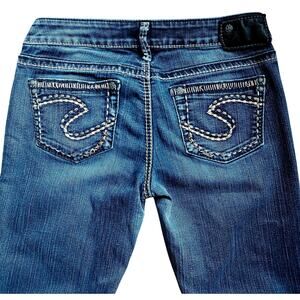 Silver Jeans Aiko Low Rise Medium Wash Bootcut Women's Blue Denim Jeans 28W/33L